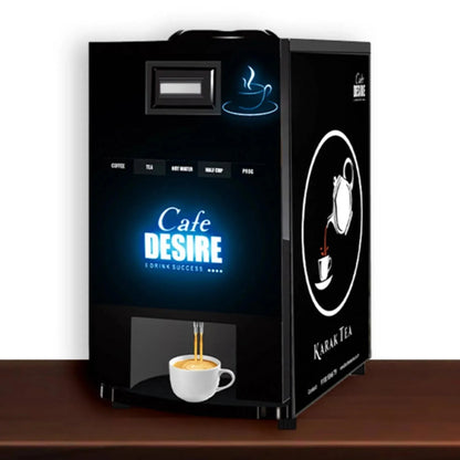 LED Coffee Machine 2 Lane | Two Beverage Options | Fully Automatic Tea & Coffee Vending Machine